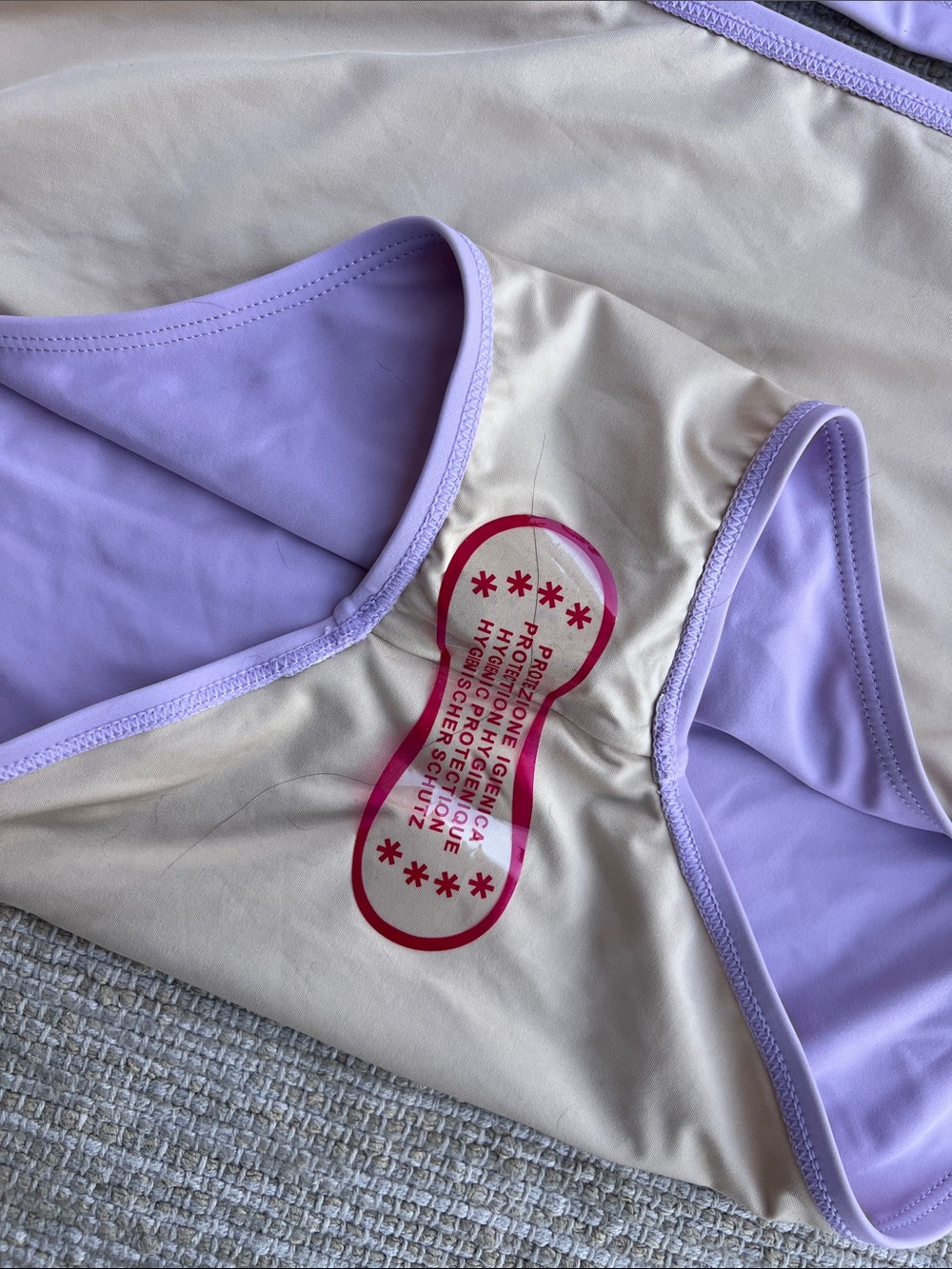 Honey Mark Deep Lavender Swim Set Basil Wrap Top & bottom size XL - Picture 8 of 9